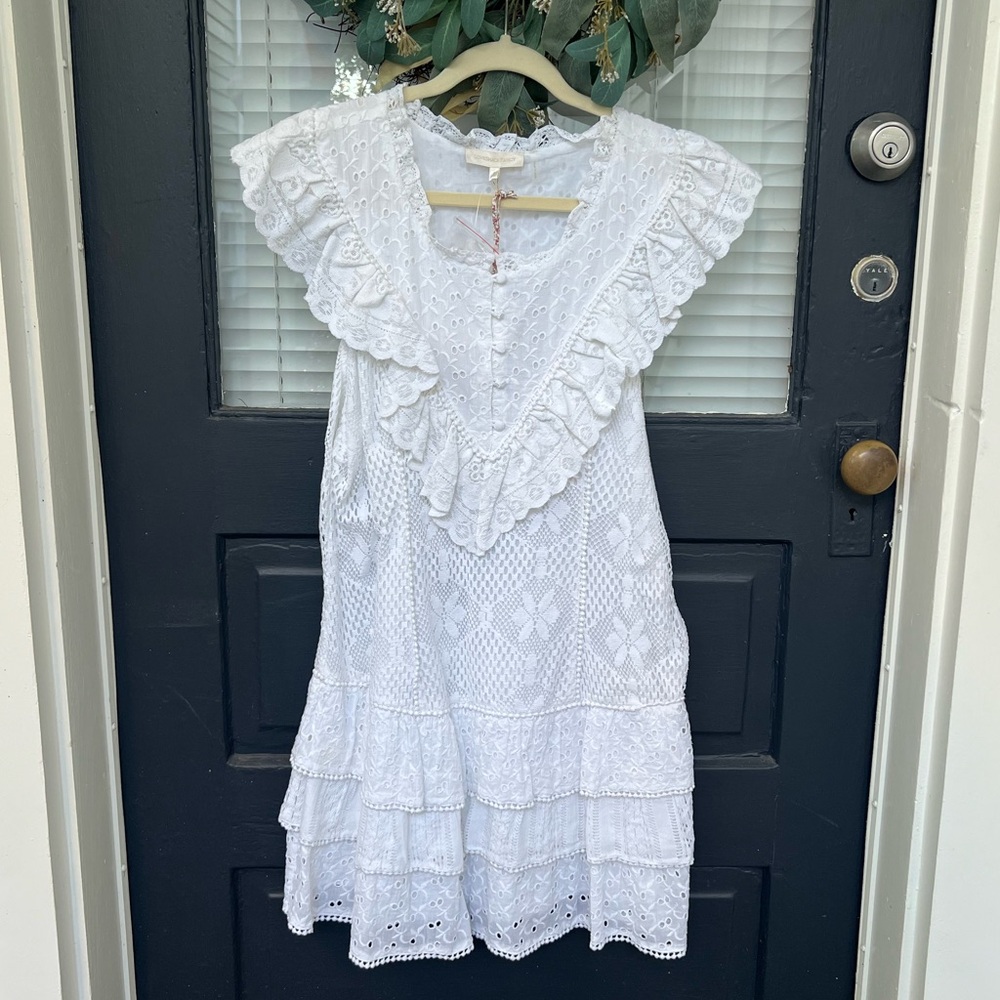 NWT LoveShackFancy Lunetta Dress White - Size 8